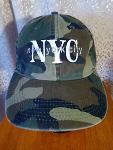 NewHattan New York City NYC Logo Military Camouflage Adjustable Ballcap Hat