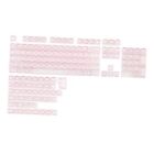  Transparentes PC Tastenkappen Set, 146 Tasten ASA Profil ANSI ISO Layout RGB pink