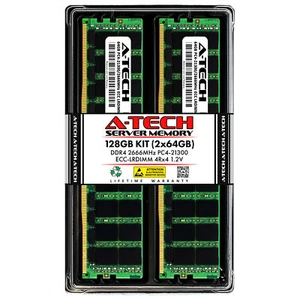 128GB 2x 64GB PC4-2666 LRDIMM Dell PowerEdge FC830 R940 R740 R750 Memory RAM - Picture 1 of 2