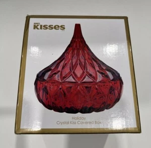 Godinger Hershey Kiss Holiday Covered Box Red New In Box - Picture 1 of 3