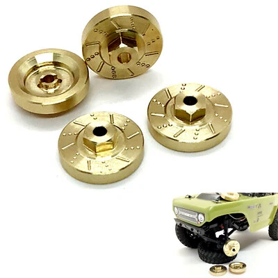 4pcs Metal Brass Hex Adapters for Axial SCX24 90081 RC Model Racing Car Truck - Image 1 of 4