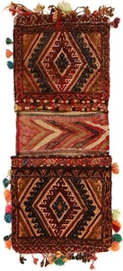 Arabian Show Horses Saddle Bag Hand Knotted By Afghan Artisan Woolen Area Rug - Picture 1 of 4