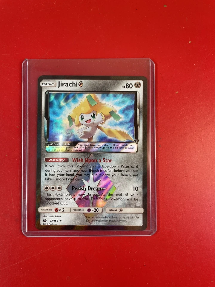 Pokemon Card - Jirachi Prism Star SM Celestial Storm 97/168 Prism Holo Rare - Image 1 of 3