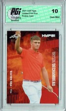 Bryson Dechambeau 2021 Leaf HYPE! #64A Red SP, Only 5 Made Rookie Card PGI 10