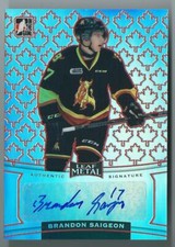 14-15 BRANDON SAIGEON ITG HOCKEY CANADIAN LEAF /10 AUTHENTIC SIGNATURE CARD