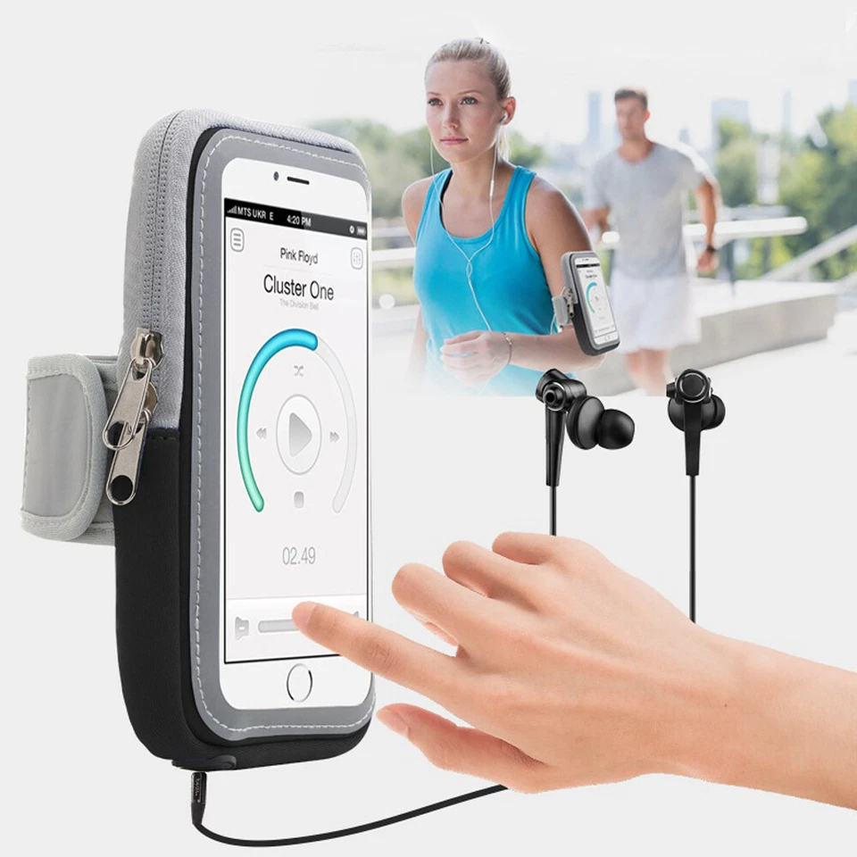 Sport Running Riding Arm Band Case For iPhone 11 X 8 Plus Holder Zipper Bag Hot - Image 1 of 4