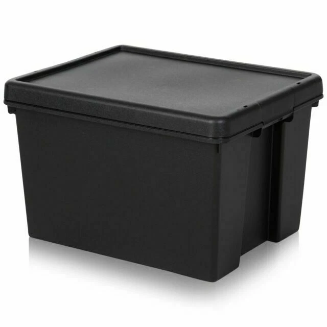 Wham Z445140 45L Recycled Duty Box with Lid - Black