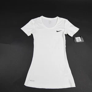 Nike Pro Dri-Fit Short Sleeve Shirt Women's White New with Tags - Picture 1 of 5