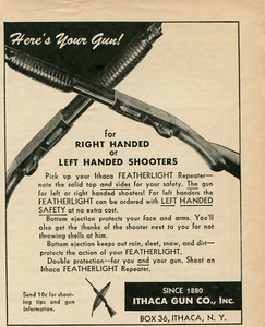 1954 small Print Ad of Ithaca Model 37 Featherlight Repeater Shotgun - Picture 1 of 2