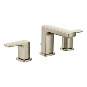 Moen T6920BN Rizon Rubinetto bagno diffuso a due maniglie in nichel spazzolato - Foto 1 di 7