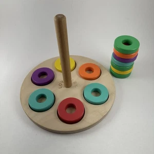 LOVEVERY Wooden Flexible Ring Stacker Babbler Kit - 12-18 Months *13 Rings* - Picture 1 of 10