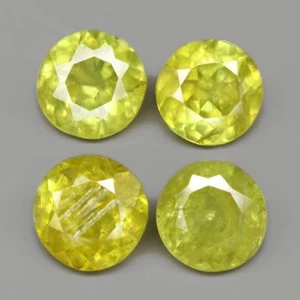 1.35Ct. Natural Sphene Yellowish Green Round Unheated Madagascar Ravishing! - Picture 1 of 7