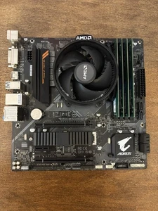 Ryzen 7 5700G With Gigabyte Aorus B450-M Motherboard And 32GB DDR4 3200Mhz RAM - Afbeelding 1 van 2
