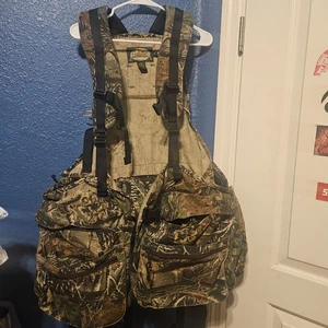 CABELA"S Men's Tactical  Turkey Vest Camo W/ Seat Holder And Inflatable Tube - Picture 1 of 11