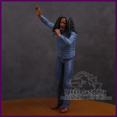 Boneco de ação Bob Marley Music Legends Jamaica cantor e microfone PVC - Imagem 1 de 4