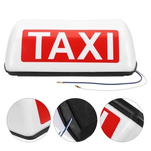 LED Taxi Lights Roof Sign Red Colour Small Magnetic Lamp for Car Bulb - Picture 1 of 12