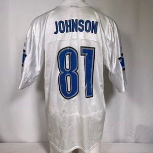 Calvin Johnson #81 Detroit Lions NFL Reebok White Jersey Men's LARGE - Picture 1 of 15