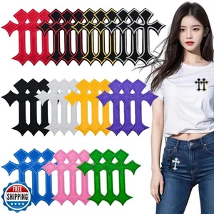 33 PCS Cross Embroidered Patches Iron on Applique Ironing Badges Sewing Patch - Picture 1 of 5