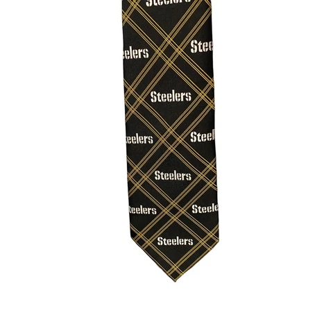 NFL Pittsburgh Steelers Football Men Woven Diamond Design Tie Cover