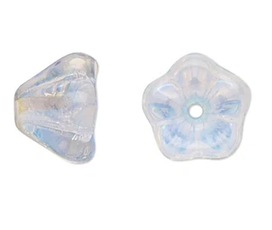 Perla, fiore, 20 perle a campana cono in vetro pressato ceco 8,5x6,5 mm con foro da 1 mm - Foto 1 di 29