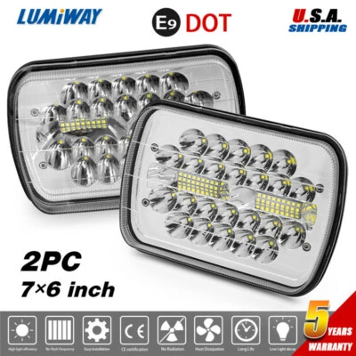 Faróis de LED feixe selado par 5X7"" 7X6"" para Ford F250 F350 E150 E250 E350  - Imagem 1 de 4