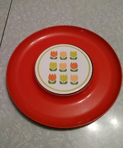 Vintage Imperial international japan tulip cheese plate, serving dish. - Picture 1 of 7