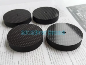 4x 50*10mm Speaker Spikes Spike Stand Feet base pad carbon Fiber CD AMP - Picture 1 of 4