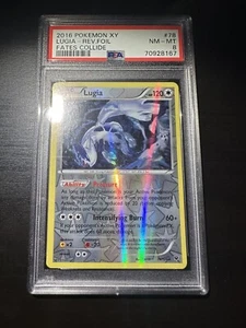 Pokémon Lugia 78/124 2016 holo inverso raro XY Fates Collide PSA 8 - Imagen 1 de 3