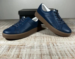 International Concept Shoes 10.5 Blue Sneakers Ezra Gum Bottom Logo Low Tops Men - Picture 1 of 15