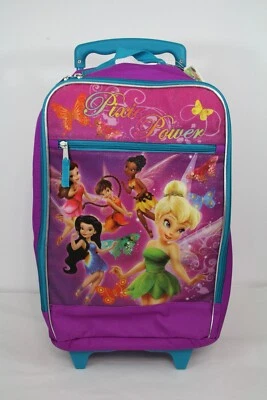 NUEVO CON ETIQUETAS Disney Fairies Rolling 16" Equipaje Lados Suaves Estuche Piloto Bolso Maleta Púrpura Foto 1 de 4