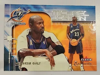 2001-02 Fleer Exclusive #109 Michael Jordan Members Only Wizards The GOAT 🐐  - Image 1 of 2