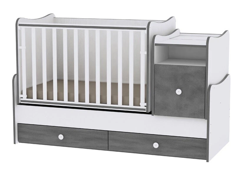 Luxury convertible 3in1 baby bed/cot Lorelli Trend+ in various colour combos - Image 1 of 4