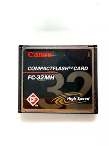 Vintage CANON 32MB COMPACTFLASH CF MEMORY CARD COMPACT FLASH JAPAN Tested - Picture 1 of 2