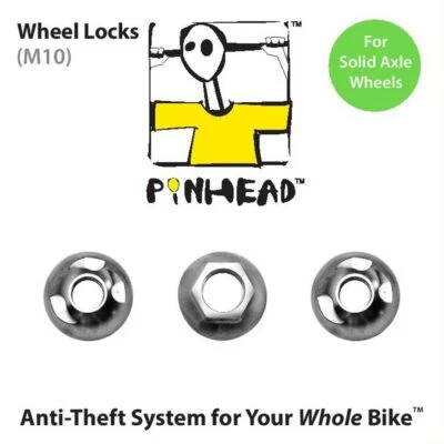 Bike Bicycle Wheel Lock Pinhead Solid Axle Bicycle - M10 Thread - Image 1 of 3