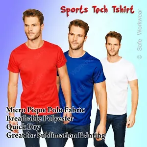 Maglietta Sports Tech - Traspirante Asciugatura Rapida - Tessuto Micro Pique Polo Sublimazione - Foto 1 di 23