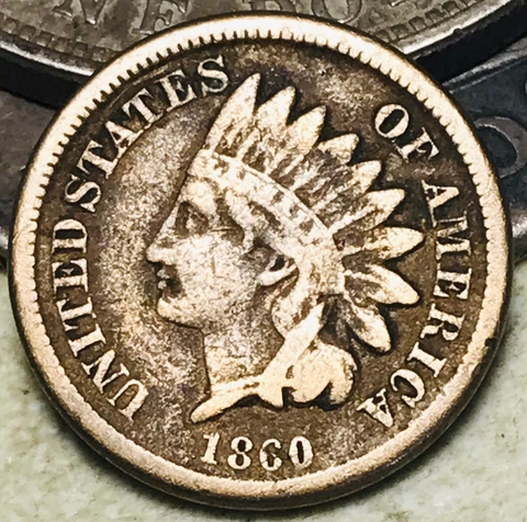 1860 Indian Head Cent Penny CN 1C Ungraded Civil War Era US Coin CC18687 Cover