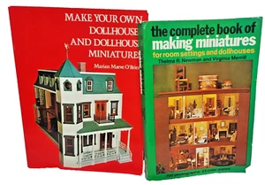 Lot 2~ Book OF Make Your Dollhouse Miniatures & Complete BK Of Making Miniatures - Picture 1 of 7