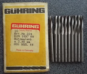 VENDITA! TRAPANO Ø 3,90 mm 10 x TRAPANO GÜHRING N° 224 DIN 1897 RH HSS UGEL - Foto 1 di 2