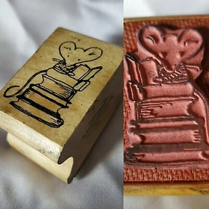 KINDERMARKEN 1982 MAUS LESEBUCH GUMMI/HOLZ STEMPEL GEBRAUCHT ALIKI BRANDENBERG SELTEN - Bild 1 von 8
