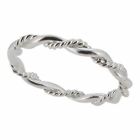 Sterling Silver Twisted Wire Band Ring by Touch Jewellery - Choose Your Size