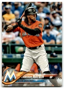 2018 Topps Series 2 Cameron Maybin .  Miami Marlins #641