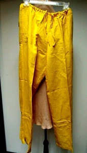 VTG MARLA KIM Dress Pants Flat Front Drawstring Back Zipper Golden Yellow L EUC - Picture 1 of 7