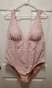 J.Crew One Piece Multi-Color Paisley Print Swimsuit Plus Size 22 NWT 🌻 - Picture 1 of 4