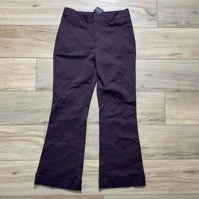 Club Monaco Mujer Recortado Kick Flare Talla 4 Ciruela Foto 1 de 4