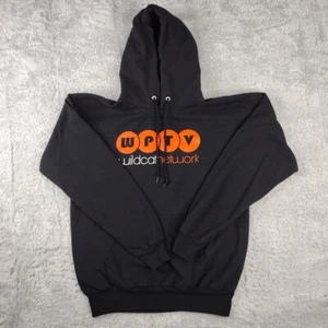 WPTV Wildcat Network Hoodie Mens Medium Black Orange Plastow 14 Sweatshirt - Picture 1 of 7