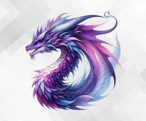 Lila Drache Wand & Tasse Vinyl Aufkleber Aufkleber Ty450 - Bild 1 von 5