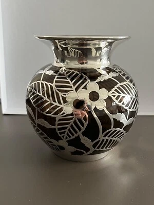 Friedrich Wilhelm Spahr, Glasvase, Art Deco, Silveroverlay, - Bild 1 von 4