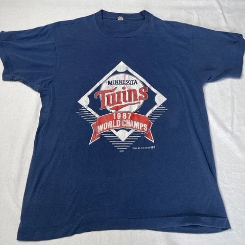 Minnesota Twins 1987 World Series Champions t shirt  sz L screen stars vintage Cover