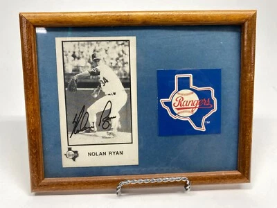 VTG Framed Nolan Ryan Authentic Autograph 3x5 Texas Rangers Photo Auto TTM E4 - Image 1 of 2