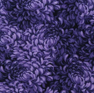 CraftsFabrics 100% Cotton Petals Purple Cotton Fabric 110cm Wide Digital Fabric - Picture 1 of 1